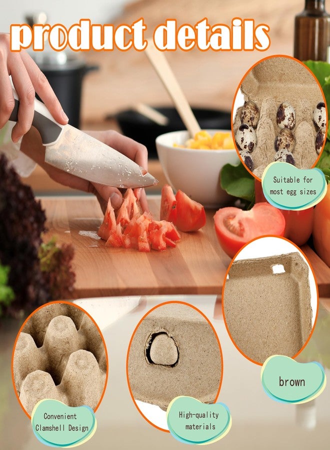 Conagel 65 Pcs Quail Egg Cartons Paper Pulp Dozen Eggs Container Reusable Blank Cardboard Quail Egg Storage Tray for Home Kitchen Refrigerator Farmhouse, 3 x 4 Style - Image 3
